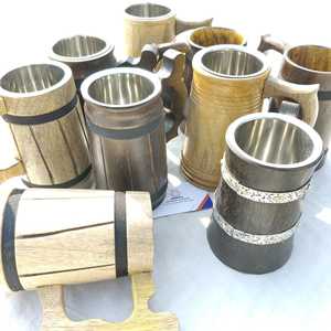 Tazas de madera talladas a mano con nuevo diseño grabado, estilo Vikingo, Ragnarok, Odín, Freyja, Ragnar, Nórdico, para LARP - Product Image 2