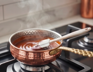 Stylish Rose Gold Polished Sauce <b>Pans</b> Utensils With Brass <b>Handle</b> For Kitchenware Hotel Restaurant And Home Use - Product Image 5