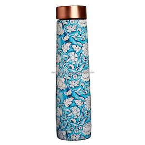 Botella de cobre de alta calidad con adhesivo y acabado pulido para beber y uso en la cocina, botella de cobre a prueba de fugas. - Product Image 5