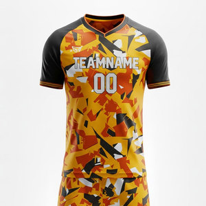 Uniforme de Fútbol Personalizado, Conjunto de Camiseta y Pantalones Cortos, Tejido Transpirable de Secado Rápido, Ropa Deportiva Profesional para Entrenamiento y Partido - Product Image 3