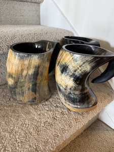 Handmade Eco-Friendly Disposable American Style Horn Mug <b>Tankard</b> 500ml Handle Beer Cup Gift Customizable Color FAIZA CRAFT - Product Image 4