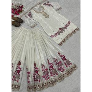 Conjunto de traje de fiesta de trabajo de encaje con bordes elegantes para mujer - Product Image 5