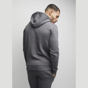 Sudadera con Capucha Gris para Hombre, Color Sólido, Corte Casual, para Otoño, Transpirable, Corte Regular, Bolsillos Laterales, 100% Algodón - Product Image 5
