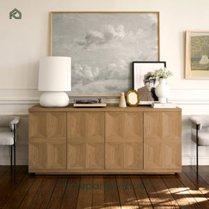 Aparador de Madera de Teca Tallada Antigua, Estilo Contemporáneo, Ecológico y de Lujo para Sala de Estar, Oficina en Casa, Bar, Dormitorio, Hotel - Galih - Product Image 1