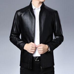 Genuine Cow Skin Leather <b>Jacket</b> Men <b>Slim</b> <b>Fit</b> Regular Coat Hooded Stand Collar Front Logo Vintage Varsity <b>Jacket</b> - Product Image 3