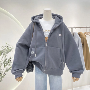 Fashion Autumn Solid <b>Hoodie</b> Sweatshirt Women Tops Casual Zip Up Solid <b>Hoodie</b> Streetwear Girl <b>Thin</b> Hooded Jacket Female - Product Image 4