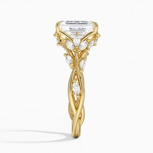 Anillo de Oro Embrace con Corte Ovalado, Anillo de Novia, Regalo de Joyería Nupcial - Product Image 2
