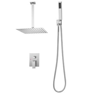 Pommeau de douche carré de 12 pouces, douchette à main, système de douche de plafond pour salle de bain, accessoire de douche de qualité - Product Image 1