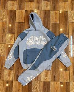 Private Label Men Tracksuit <b>Set</b> Cotton Fleece Hoodie And Pants Custom Streetwear Sweatsuit OEM ODM Service - Product Image 4