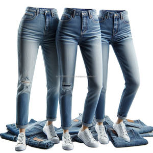 Nouveau tissu jeans compétitif de haute qualité tissu denim coupe ajustée conception personnalisée jean denim pantalon pour femmes du Bangladesh - Product Image 3