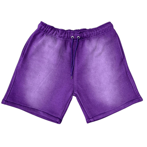 Shorts de sport vintage personnalisés en coton 100% écoresponsable délavé à l'acide pour hommes et femmes, faible MOQ, vente en gros directe usine - Product Image 1