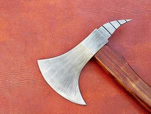 Hache Viking artisanale industrielle DIY personnalisée, tête en acier carbone de haute qualité, manche en bois, bord tranchant personnalisable - Product Image 2