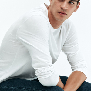 Nueva Llegada, Camiseta de Hombre de Algodón Ecológico con Estampado de Serigrafía, Cuello Redondo, Manga Larga, Estilo Casual Vintage, Tendencia Actual - Product Image 5