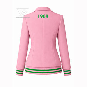 Alfa Personalizado |   Kapa |   Chaqueta Universitaria Elegante Bordada de la Hermandad Alpha AKA, Ropa de Hermandad, Artículos Griegos - Product Image 2