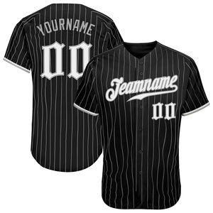 Dernier modèle de maillot de baseball de haute qualité avec logo personnalisé, design noir et blanc, tissu léger, respirant et à séchage rapide - Product Image 3