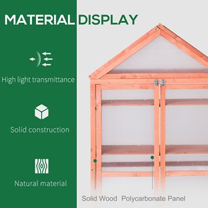 Invernadero de Madera Ajustable 32x19x54 con Puertas Dobles y Estantes para Protección de Plantas - Carpa de Cultivo Interior - Product Image 4