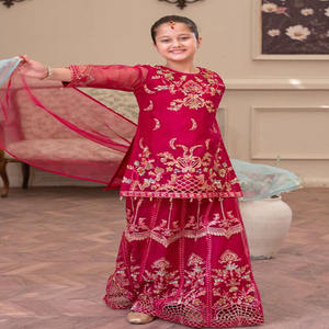 Traje de lehenga bordado de diseño elegante para niñas, ropa paquistaní transpirable para niñas, ropa lista para usar. - Product Image 2