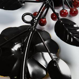 Couronne de fleurs en métal multicolore, décoration murale, décoration de jardin en plein air, ornement floral suspendu à la porte pour la maison, la véranda, le Patio, cadeau - Product Image 6