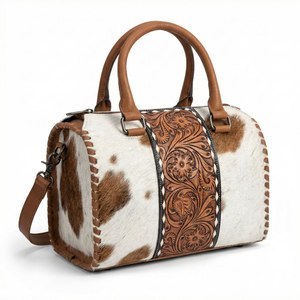 Vegan Leather Vintage Style Women's Hand Bag Diamond Lattice Pattern Chains Decoration Two Straps Large Capacity Leather <b>Handbag</b> - Product Image 1