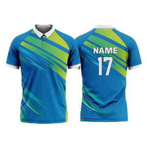 Maillot de cricket personnalisé en polyester respirant à séchage rapide avec col en V – Vêtements de sport haut de gamme pour le cricket - Product Image 2