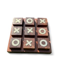 Wooden Tic Tac Toe Game Compact Strategy Educational <b>Activity</b> for Kids Adults Travel Home Entertainment - Product Image 6