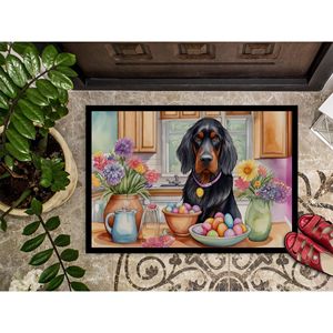 New Outdoor and Indoor 18H X 27W Non-Slip Low Pile Easter Gordon Setter <b>Doormat</b> <b>Washable</b> Entryway Rug - Product Image 3