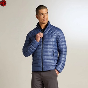 Blouson matelassé à capuche pour homme, fermeture éclair, vêtement d'extérieur décontracté, personnalisable avec logo, pour l'hiver - Product Image 1