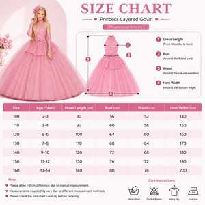 Robe de bal de luxe scintillante pour filles, robe de princesse pour enfants, doublure en satin doux, détail élégant avec nœud, tulle bouffant personnalisable, dentelle - Product Image 5