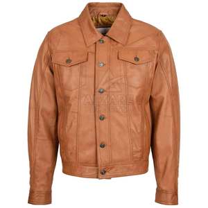 แจ็คเก็ตหนังสไตล์ทรัคเกอร์ ทนทาน พร้อมซับในที่ใส่สบาย เหมาะสำหรับอากาศเย็น แจ็คเก็ตฤดูหนาวสไตล์ทรัคเกอร์ - Product Image 3