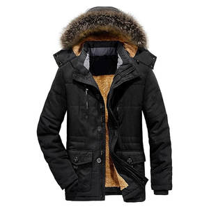 Parka d'hiver chaude pour homme avec capuche en fausse fourrure 2026 – Veste d'hiver pour homme avec capuche en fausse fourrure - Product Image 1
