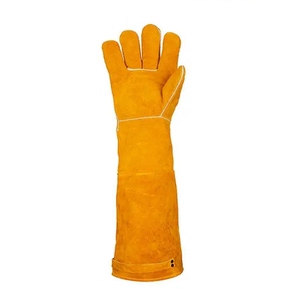 Gants de soudage industriels robustes en cuir de vachette pleine fleur, résistants à l'abrasion, pour la protection des mains et le barbecue - Product Image 6