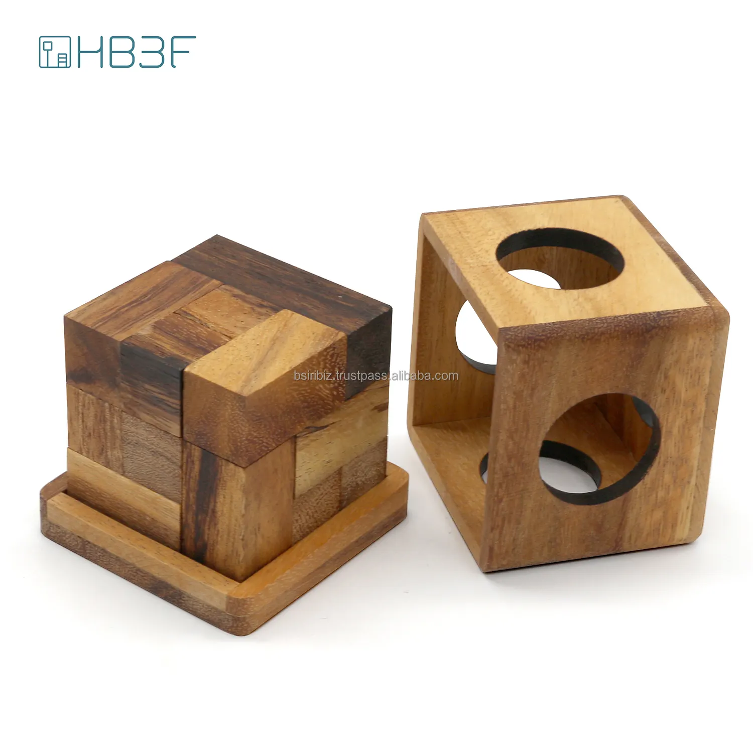 Mini Soma Cube without cover box wooden puzzle for kids and adult and friend for educational funny toys