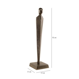 Figura de hombre, escultura de latón dorado, pieza decorativa adecuada para la mesa del hogar u oficina, y elegante decoración de arte moderno de la India. - Product Image 6