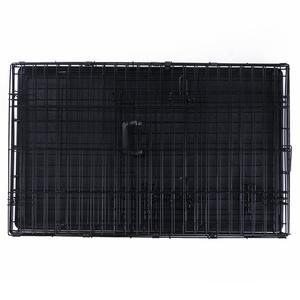 Petit transporteur pour chien d'intérieur, cadre métallique pliable avec plateau en plastique à fil d'acier, fonction respirante pour petits chiens, emballé - Product Image 3