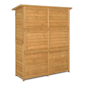 Casetta da Giardino in Legno di Abete dal Design Moderno, Trattata a Pressione, Facile da Montare e Impermeabile, Colore Legno e Verde - Product Image 5