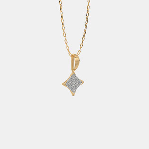 Collar con Colgante de Diamante Cultivado en Laboratorio, Geométrico, en Forma de Cometa, Oro Amarillo de 14K - Product Image 5