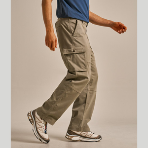 Pantalones Cargo de Lona para Hombre, 100% Algodón, Ecológicos, Ligeros, Estilo Vintage, Corte Recto Medio, Secado Rápido, Transpirables, Color Sólido - Product Image 3