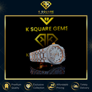 Montre de luxe de qualité supérieure VVS, boîtier carré en acier inoxydable, cristal saphir, 41 mm, silicone, résistante à l'eau, quartz moissanite - Product Image 2