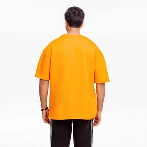 เสื้อยืดคอตตอน 100% คุณภาพสูงสำหรับผู้ชาย รุ่นใหม่ล่าสุด ทรงหลวม ไหล่ตก ดีไซน์ริงเกอร์ สไตล์สตรีทแวร์ เนื้อผ้าหนา ระบายอากาศได้ดี - Product Image 5