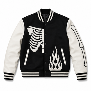 <b>Custom</b> Trending Men's Varsity <b>Jacket</b> Embroidery 100% Wool High Quality Patchwork Casual Streetwear Reversible Eco-Friendly - Product Image 3