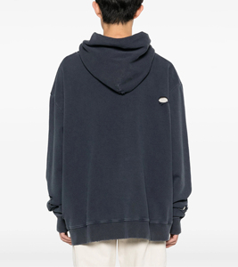 Sudadera con capucha desgastada al por mayor, personalizada, oversize, lavada, con parches, estilo streetwear, de algodón grueso y forro polar, fabricante - Product Image 3