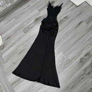 Robes de soirée sexy pour femmes, style princesse, taille naturelle, coupe ajustée, sans bretelles, en mousseline, décontractées, lavables, en tissu teint uni, directement de l'usine - Product Image 4