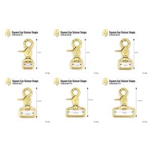 Crochets à ressort professionnels en laiton, étanches, avec anneaux à roulettes et D-rings - Product Image 2