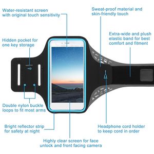 Fascia da Braccio Sportiva Regolabile da 6,4 Pollici con Supporto per Telefono, Resistente al Sudore, per Attività all'Aperto - Product Image 4