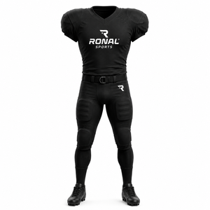 Uniformes de Fútbol Americano Personalizados para Adultos, Pantalones de Manga Corta de Secado Rápido, Impresión por Transferencia de Calor, Poliéster/Algodón, Ronald Sports - Product Image 1