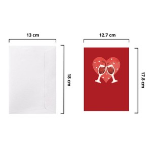 Tarjeta de San Valentín 3D Pop-Up con Botella de Champán y Tarjeta de Felicitación, Tema de Amor 3D, Tarjetas de Felicitación Hechas a Mano con Troquelado - Product Image 2