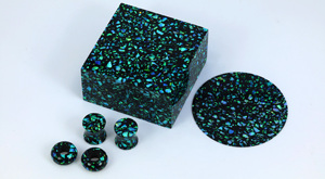 Nouvelle pierre de mosaïque d'opale japonaise OMBKMIX mélange de puces d'opale colorées pierre mélangée cultivée en laboratoire pour la conception personnalisée façonnée et artistique - Product Image 3