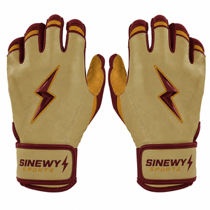 SINEWY SPORTS Mens Non-Woven Polyester Cotton Custom Aegis <b>Baseball</b> Batting Gloves Cabretta Leather Hook Loop Closure - Product Image 1