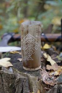Cuerno Vikingo Artesanal para Beber y Vasos o Copas – Copa de Cuerno Medieval con Grabado, Varios Diseños - Product Image 5