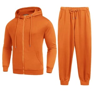 Vêtements de sport, gym, fitness, respirant, hiver, poids moyen, polyester/coton, molleton, décontracté, entraînement, ensemble deux pièces, jogging pour homme - Product Image 3